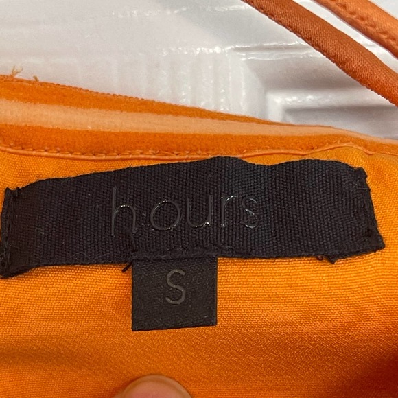 H:ours Sequin Embellishments Jimena Midi Dress Orange Women's Size Small NWT - Picture 13 of 13